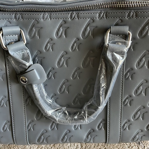 Glamaholic Bags New Vegan Leather Glamaholic Lifestyle Grey Unisex Dufflebag By Mia Ray